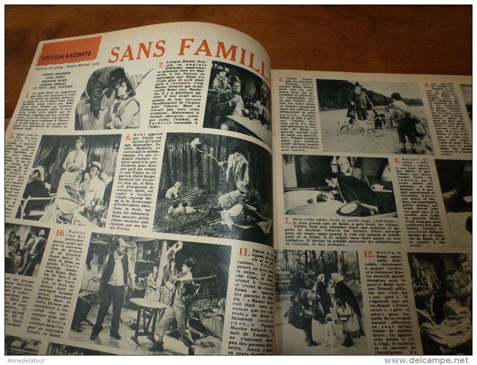 1960 LINE : Film SANS FAMILLE Avec (Pierre Brasseur,Gino Cervi,Bernard Blier,Joël Flateau;L'étrange Noël De Nelly; Etc - Line