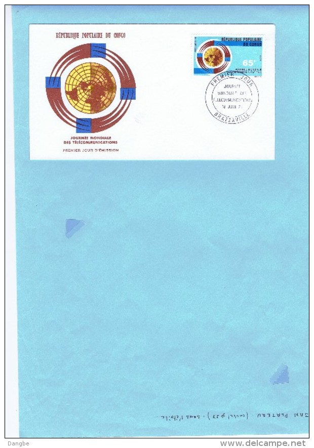 Journée Mondiale Des Télécommunications -  FDC Congo - 19.06.1971 - FDC