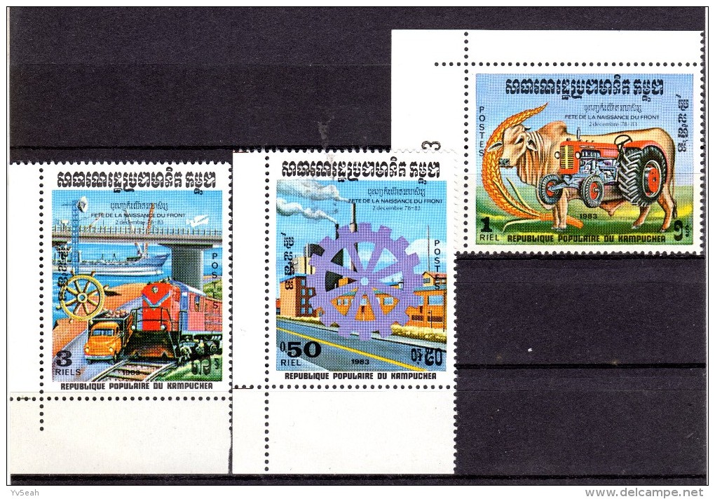 CAMBODIA 1983 SC# 454-456 MNH - FESTIVAL REBIRTH - Cambodia