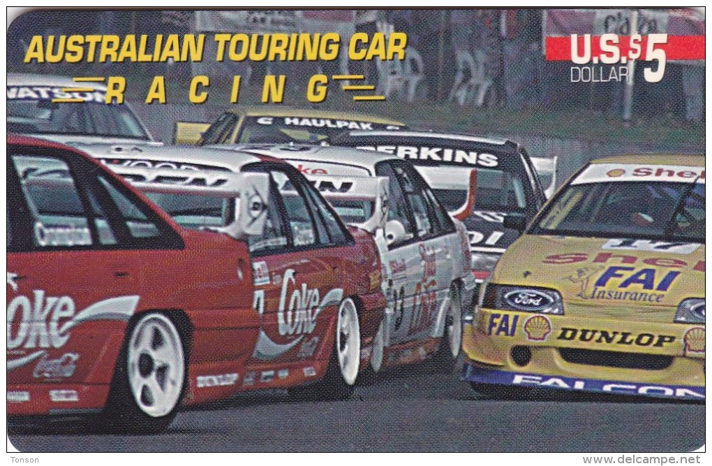 United States, SKU-23300, $5. Australian Touring Car Racing (Coke Logo)  SAMPLE, 2 Scans. - [3] Tarjetas Magnéticas