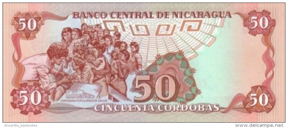 Nicaragua 50 Córdobas 1985 (1988), UNC, P-153a, NI447a - Nicaragua