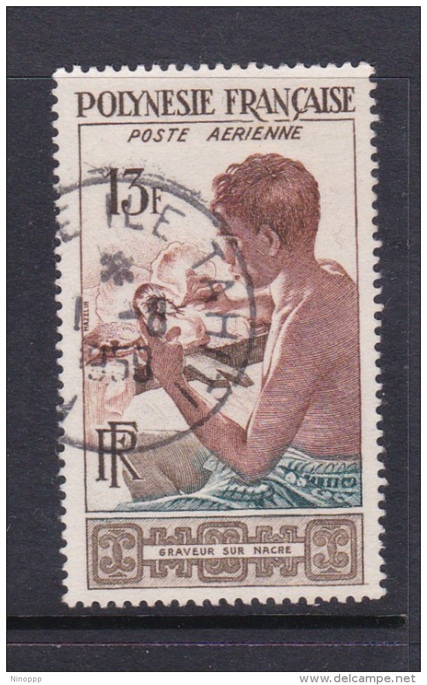 French Polynesia SG 13 1958 Definitives, 13F Pearl Engraver Used - Usati