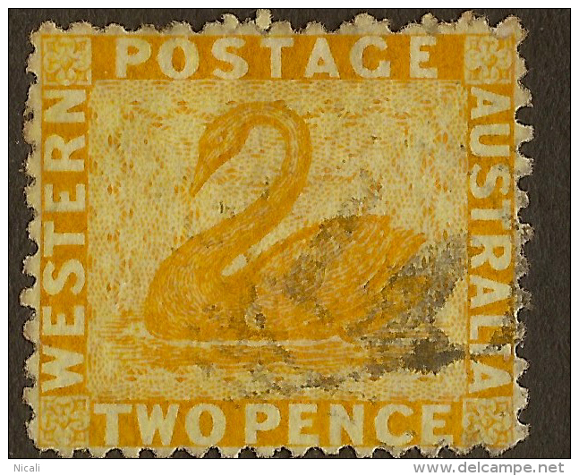 WESTERN AUSTRALIA 1864 2d P12.5 SG 55 U #UU152 - Used Stamps