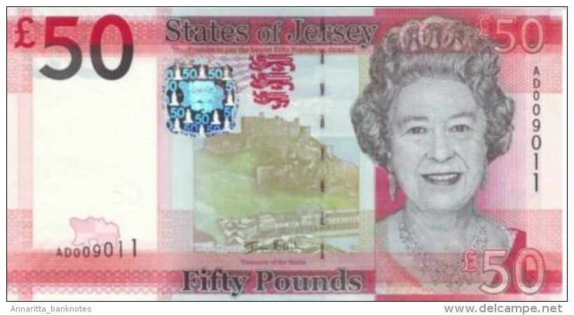 JERSEY 50 POUNDS ND (2010) P-36a UNC  [JE131a] - Jersey