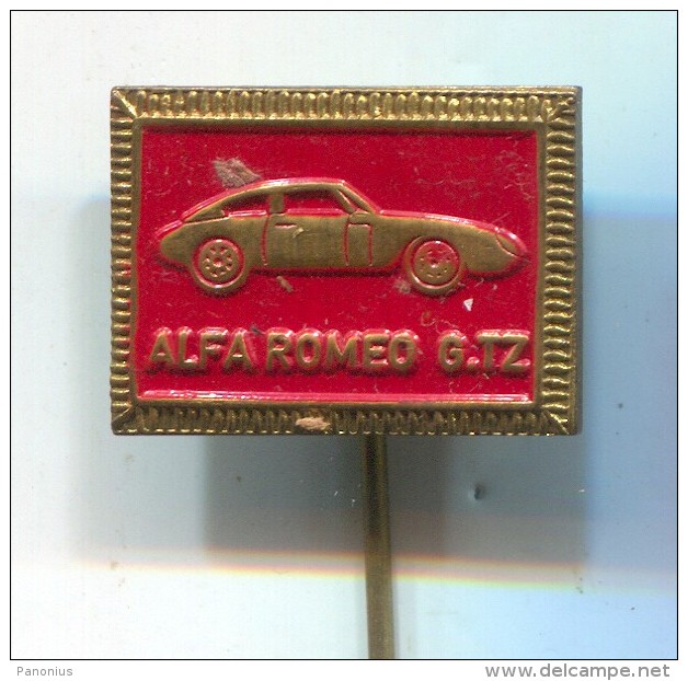 ALFA ROMEO G.TZ - Car Auto, Automotive, Vintage Pin  Badge - Alfa Romeo