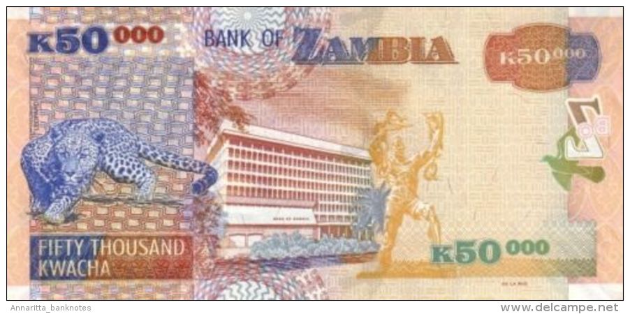 ZAMBIA 50000 KWACHA 2003 P48a UNC RARE ! [ZM150a] - Zambie