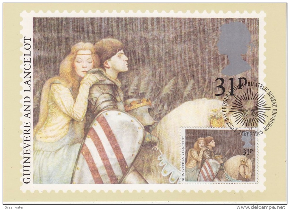 Great Britain 1985 Christmas / Guinevere And Lancelot 1v Maxicard (30397) - Maximumkaarten