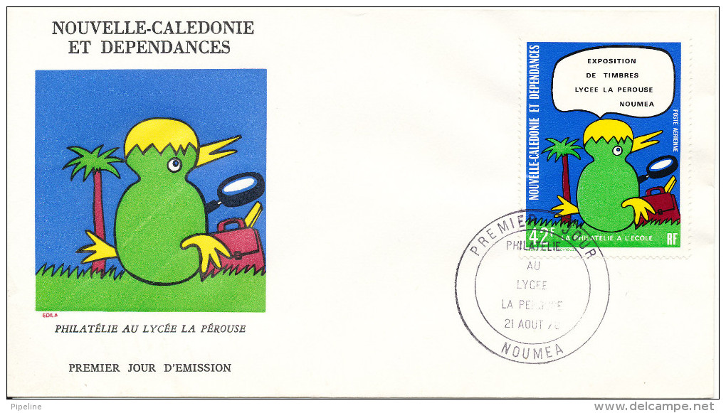 New Caledonia FDC 21-8-1976 Philately In School With Cachet - FDC