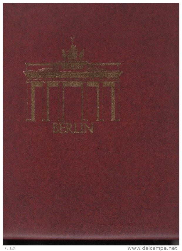 Berlin Lindner Artikel 120 C Vordruckblätter Farbig  Im Ringbinder Mit Schuber 1980 - 1990 Gebraucht Ohne Marken - Pre-Impresas