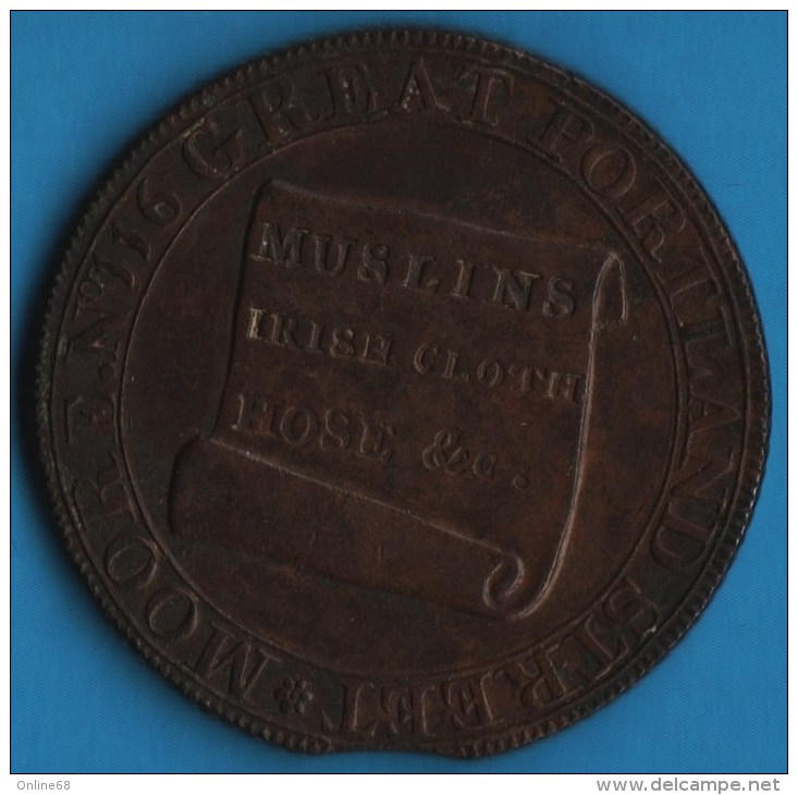 Middlesex - Moore's Lace Manufactory 1/2 HALF PENNY 1795  D&H 389  N°116 GREAT PORTLAND STREET - Professionnels/De Société