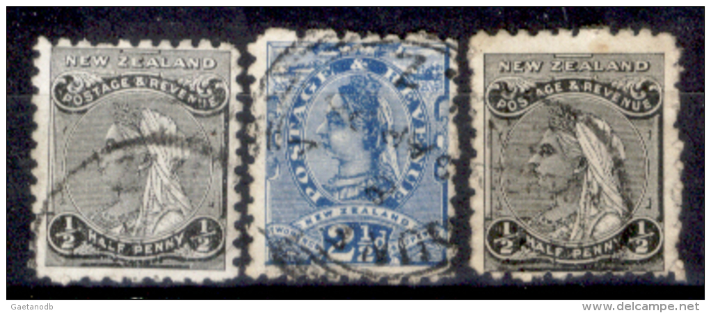 Nuova-Zelanda-0009 - 1891-95 - Y&T N. 67, 68 (o) Used - Privi Di Difetti Occulti - - Usati