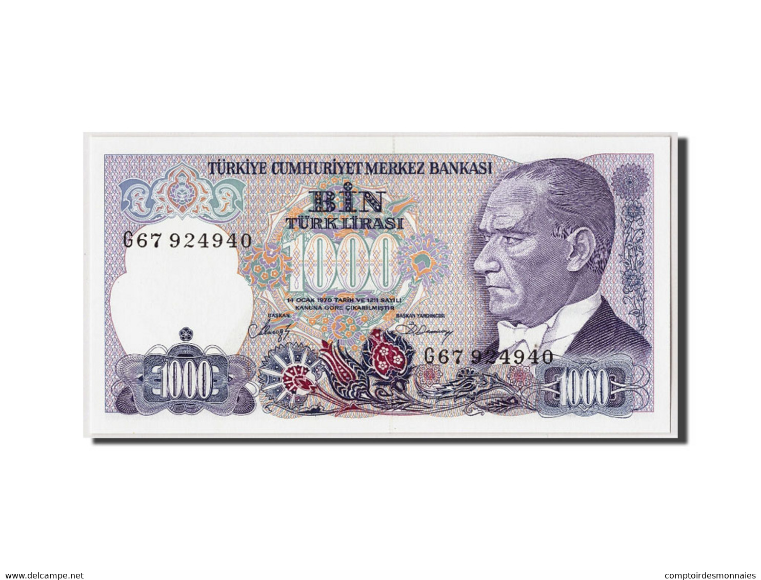 Billet, Turquie, 1000 Lira, L.1970 (1986), Undated, KM:196, NEUF - Turquie