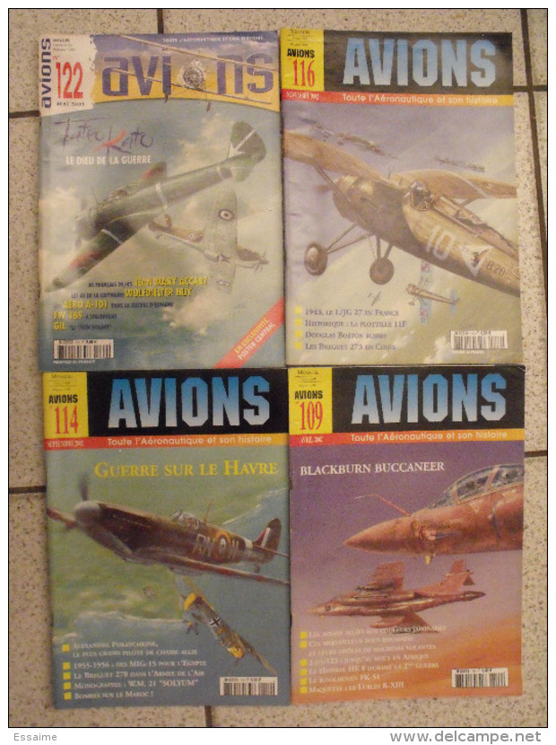 4 Revues Avions. N° 109,114,116,122 (2002-2003).  Heinkekl Breguet Koolhoven Lublin Solyum Chine - Avión