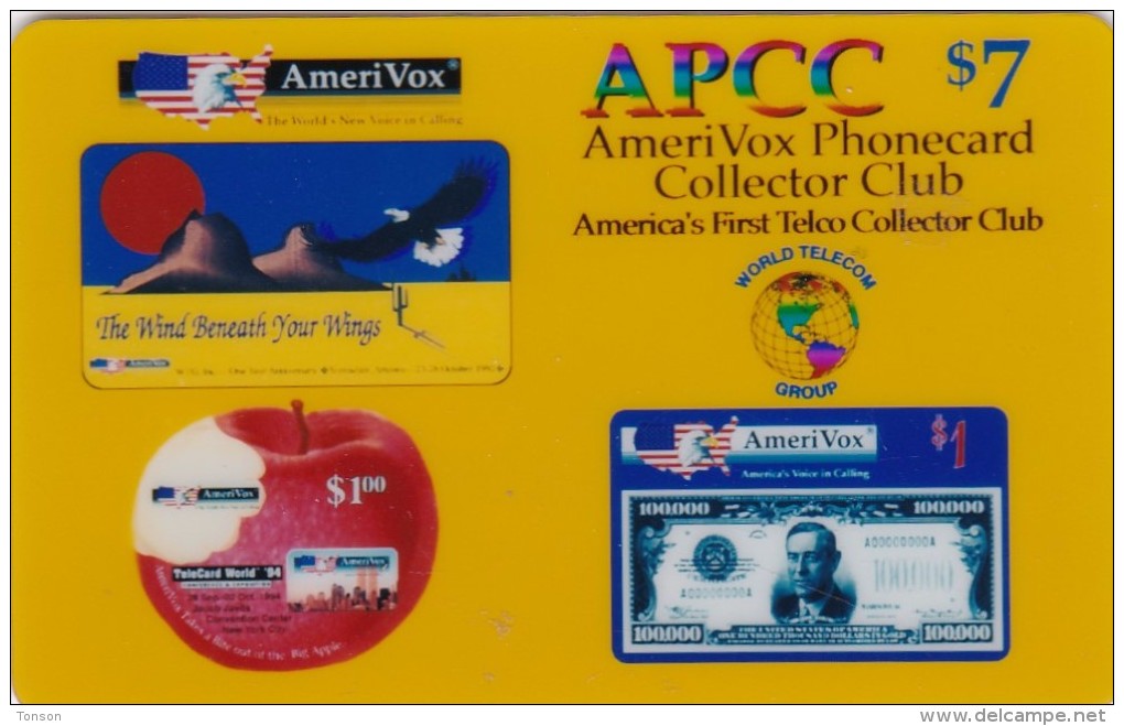 United States,  SKU-11277, APCC AmeriVox Phonecard Collector Club, Mint, 2 Scans. - AT&T