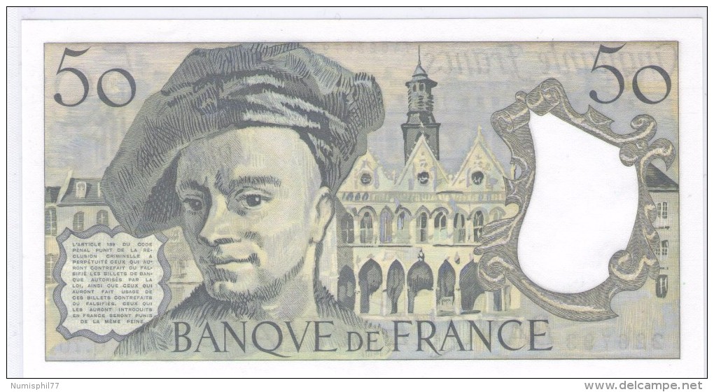 50 FRANCS Quentin De La Tour Type 1976 - 1992 - NEUF - 50 F 1976-1992 ''Quentin De La Tour''