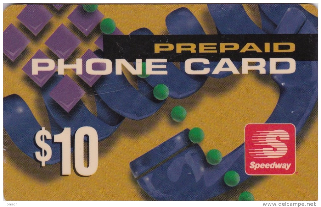 United States, PRE-US-1720, Speedway Prepaid Phone Card, 2 Scans. - AT&T