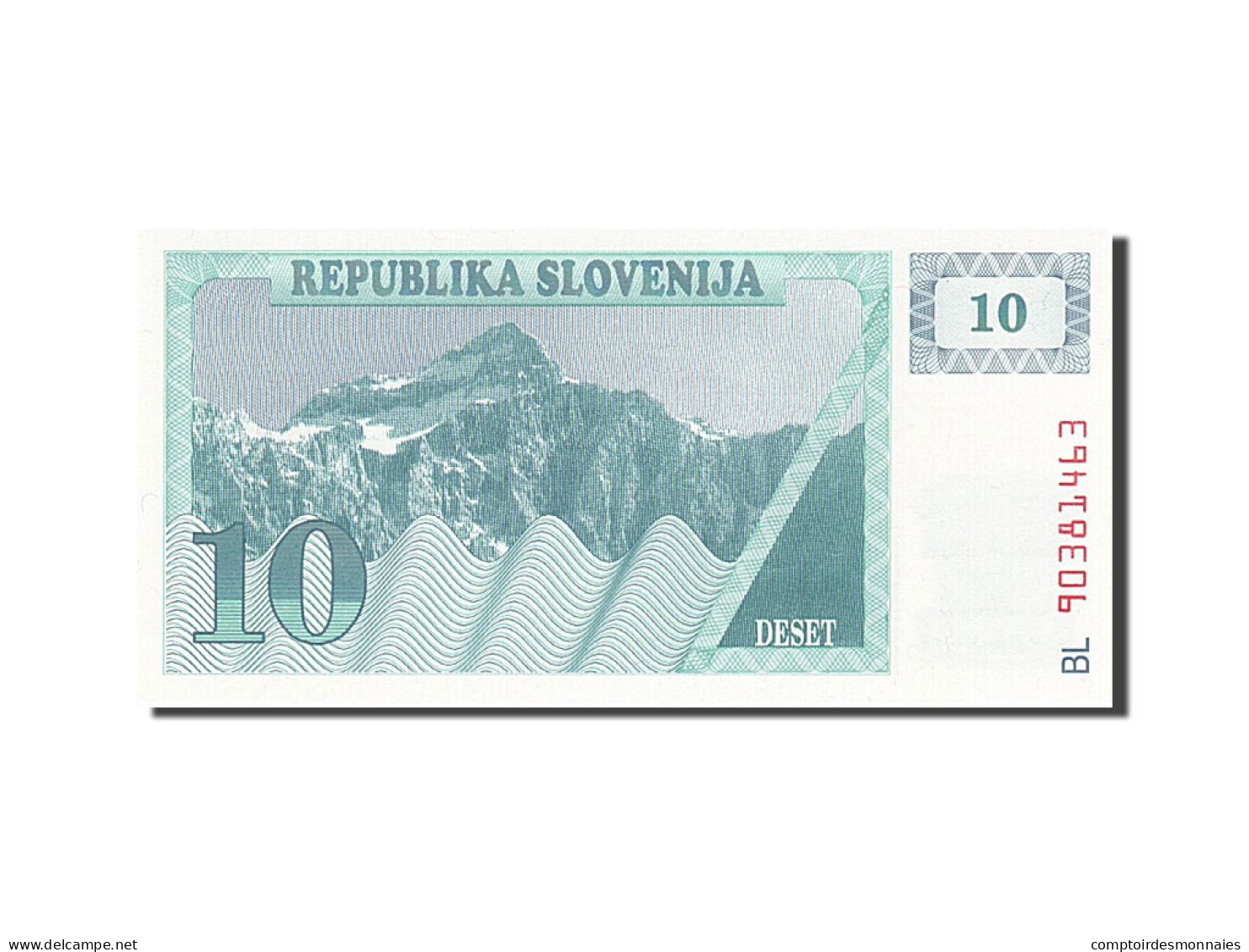 Billet, Slovénie, 10 (Tolarjev), 1990-1992, 1990, KM:4a, NEUF - Slovenia
