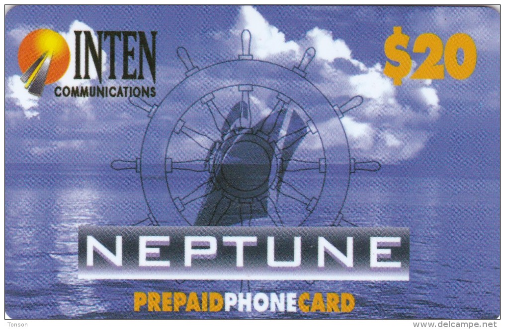 United States, US-INT-20.01, $20, Neptune Blue A, Ship, 2 Scans. - AT&T