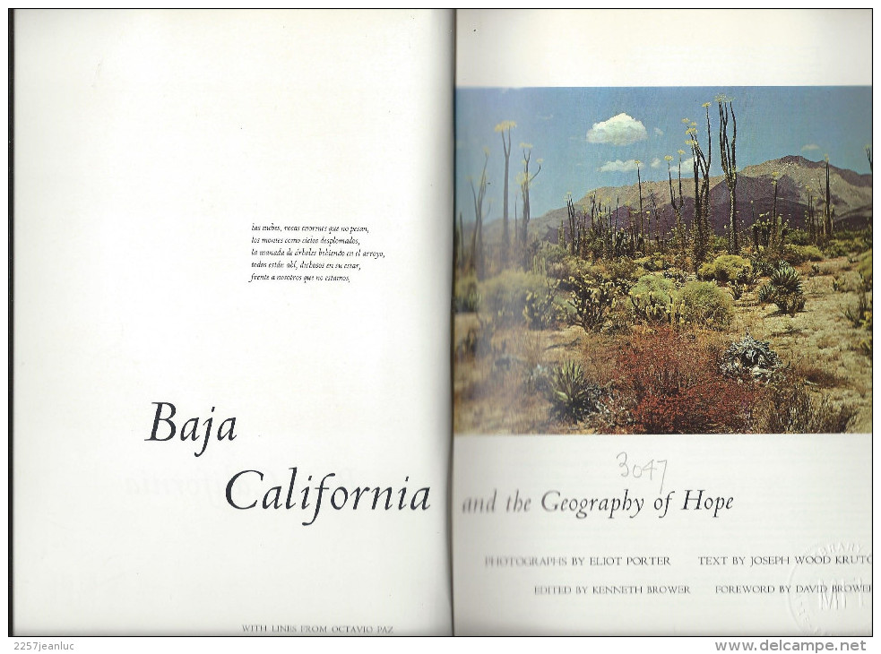 Baja California And The Geography Of Hope  Sierra Club San Francisco 1967 - Andere & Zonder Classificatie