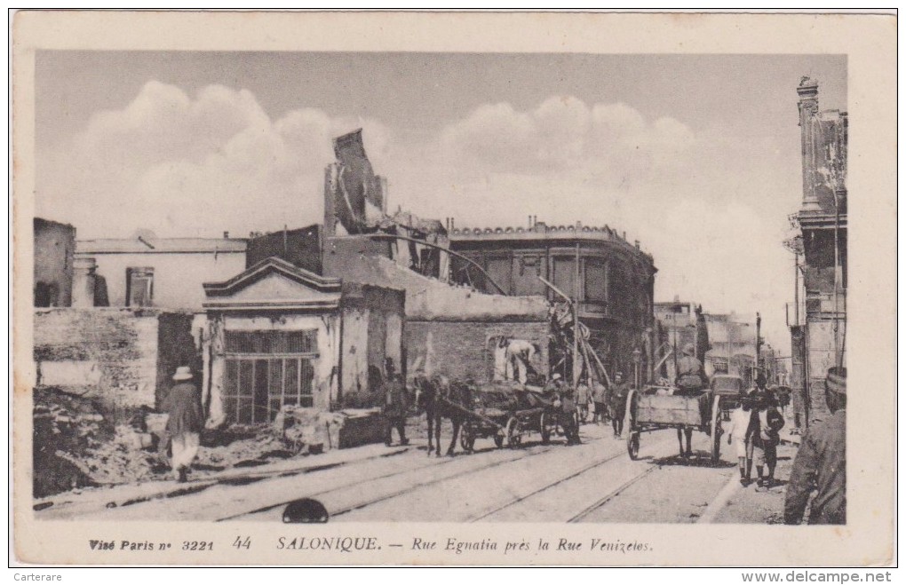 Grèce,Greece,Grecia,Salon Ique,Salonica,salonik,the Ssalonique,thessalonki,19 15,rue Egnatia,1er Guerre Mondiale,rare - Greece