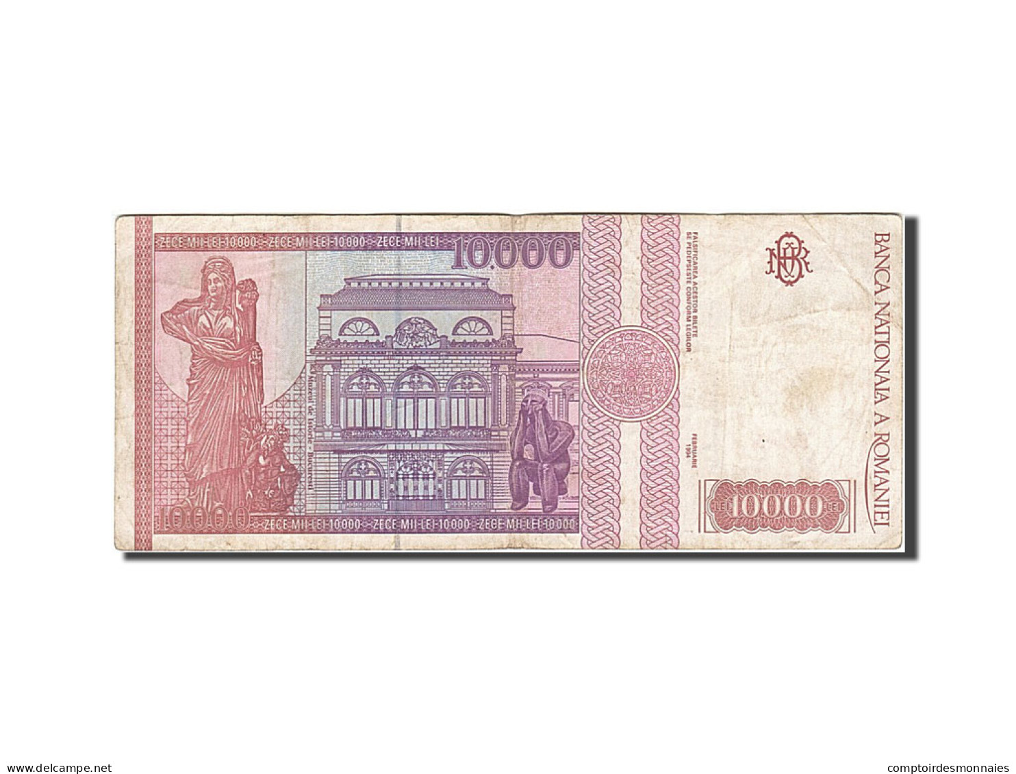 Billet, Roumanie, 10,000 Lei, 1991-1994, 1994, KM:105a, TB - Rumänien