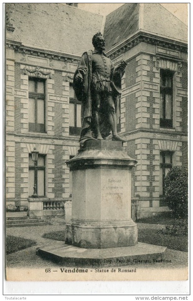 CPA 41  VENDOME STATUE DE RONSARD 1917 - Vendome