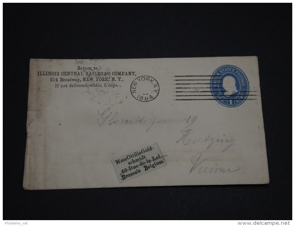 ETATS-UNIS - Lettre Entier 1c Partie De NY Pour Vienne Autriche Puis Redirigée - 1894 - P19576 - ...-1900