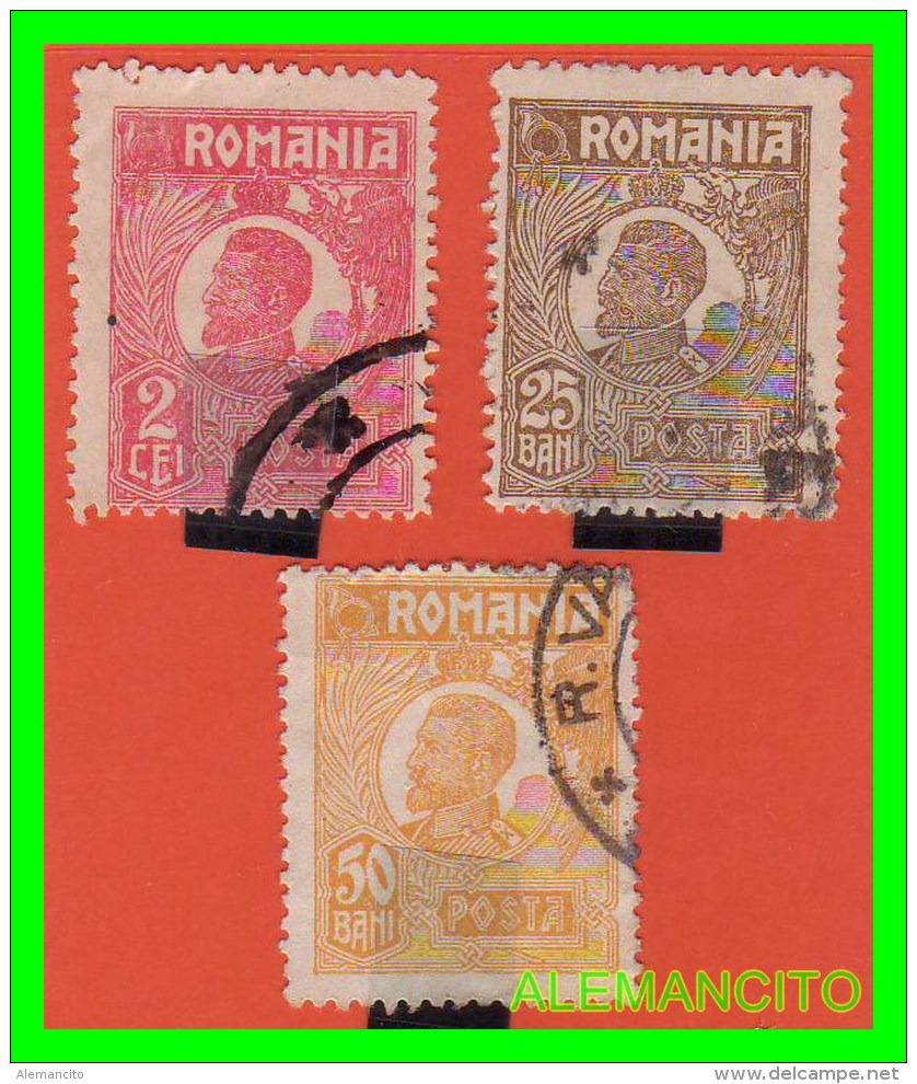 RUMANIA  ( POSTA ROMANA  EUROPA )  3 SELLOS  AÑO 1920-22 - Dienstmarken