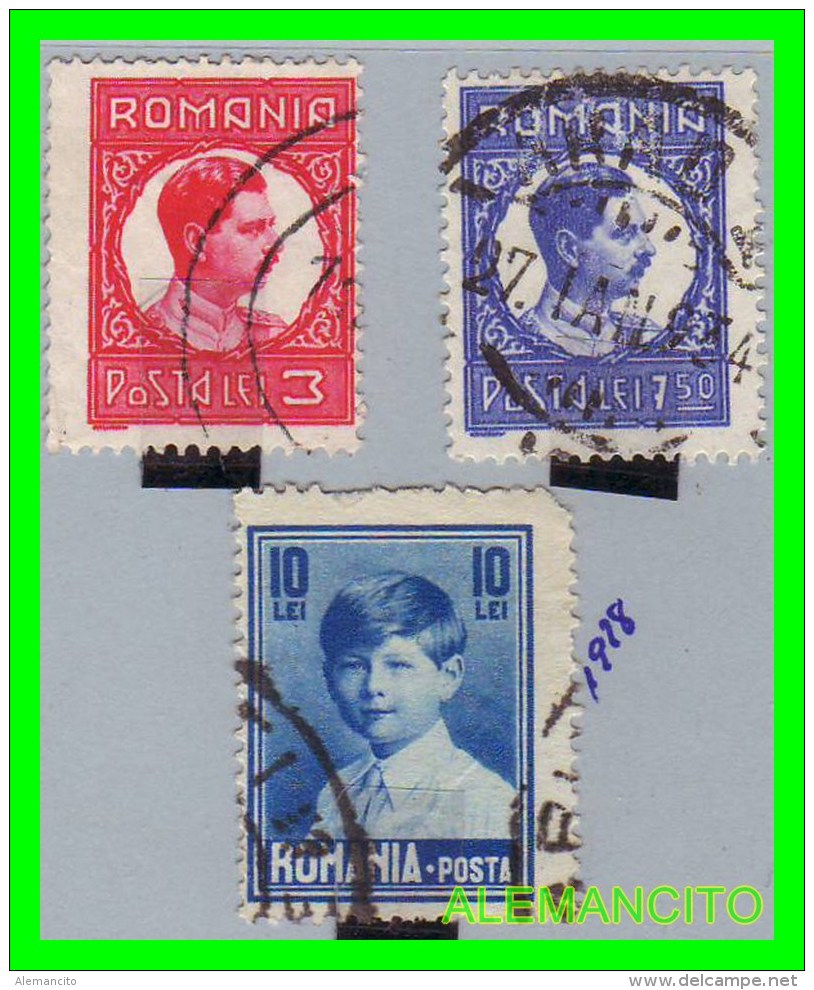 RUMANIA  ( POSTA ROMANA  EUROPA )  3 SELLOS  AÑO 1928 - Officials