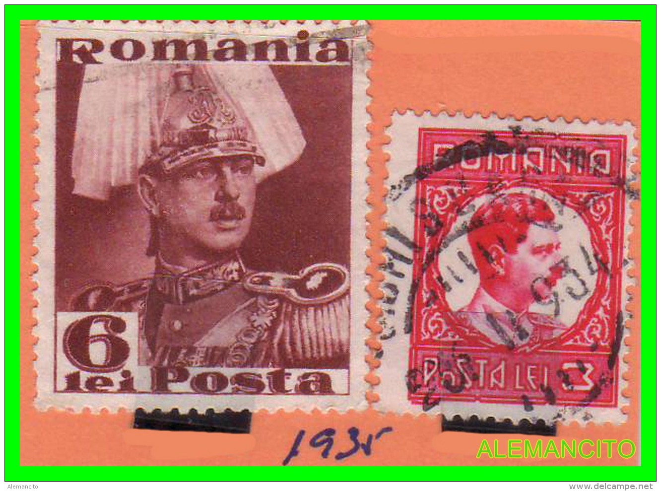 RUMANIA  ( POSTA ROMANA  EUROPA )  2 SELLOS  AÑO 1935 - Dienstmarken