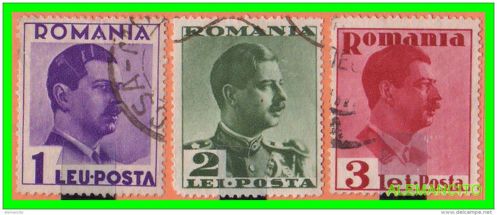 RUMANIA  ( POSTA ROMANA  EUROPA )  3 SELLOS  AÑO 1933- 1935 - Officials