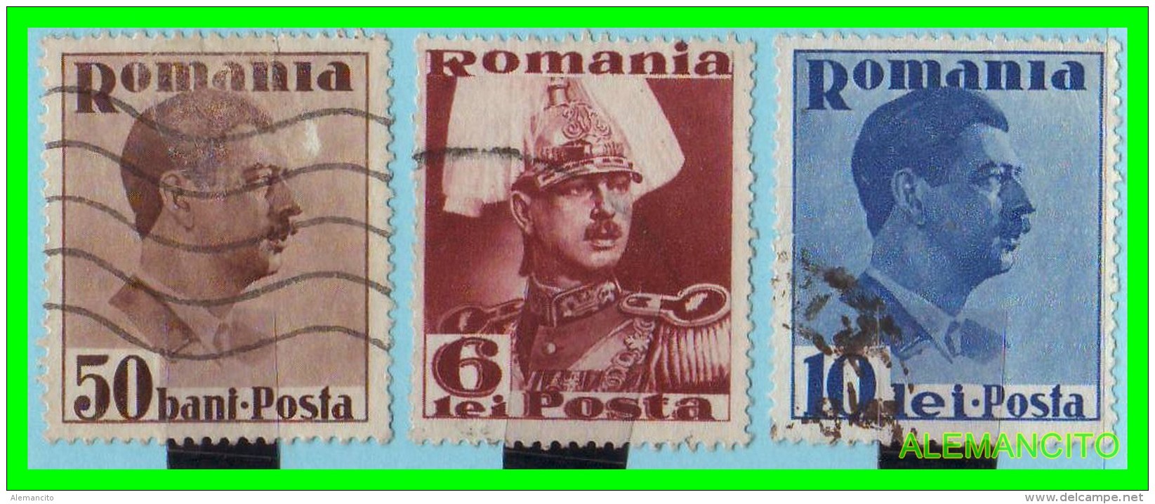 RUMANIA  ( POSTA ROMANA  EUROPA )  3 SELLOS  AÑO 1933- 1935 - Dienstmarken