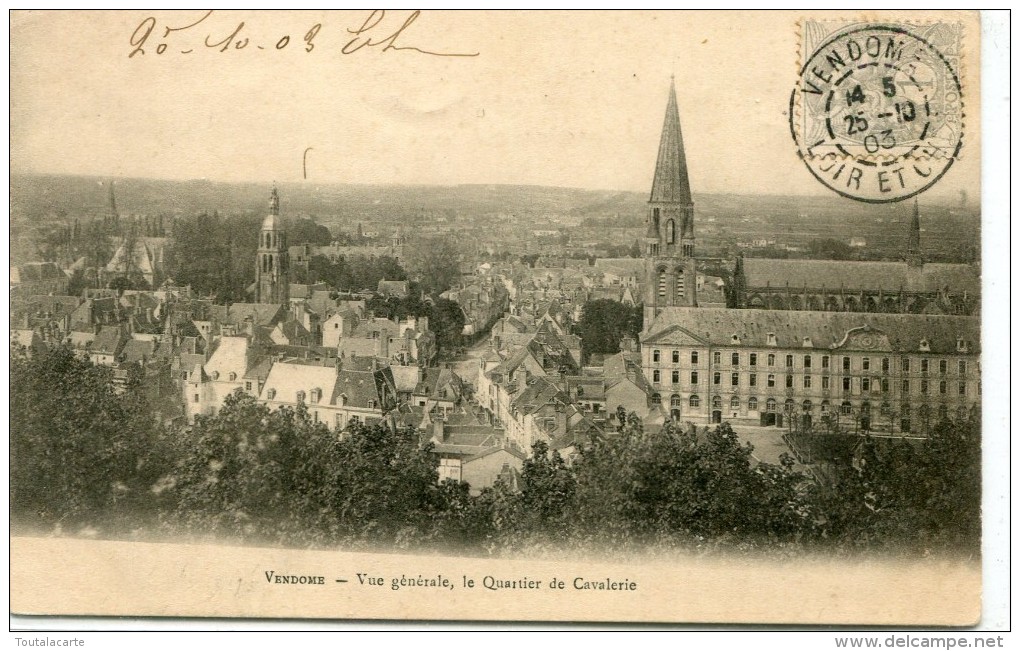 CPA 41  VENDOME VUE GENERALE LE QUARTIER DE CAVALERIE 1903 - Vendome