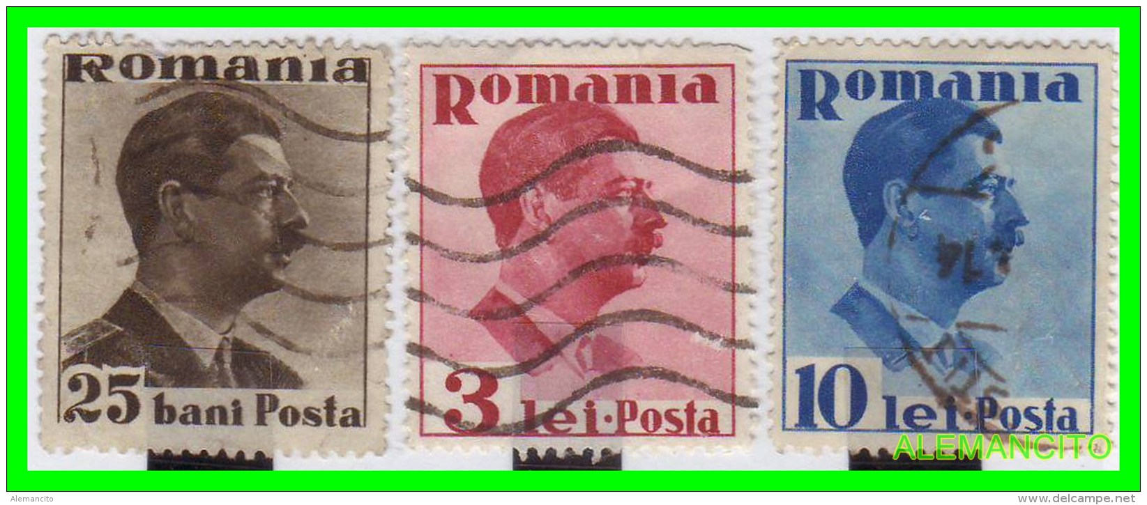 RUMANIA  ( POSTA ROMANA  EUROPA )  3 SELLOS  AÑO 1933- 1935 - Dienstzegels