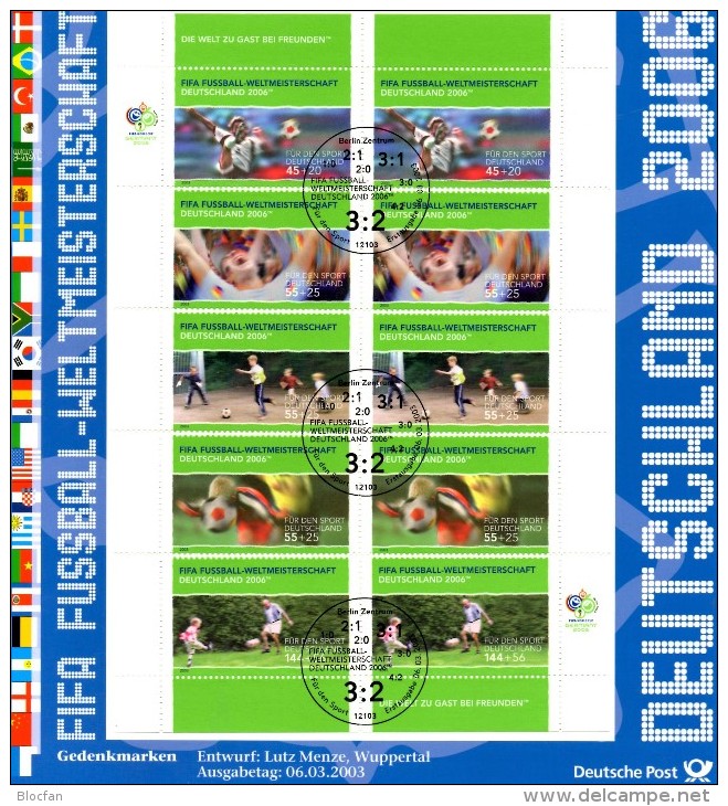 Fußball Championat 2006 BRD 2324/8+Block 67 SST 31€ Olympiastadion Allianz-Arena München Pokal M/s Soccer Set Bf Germany - Sonstige & Ohne Zuordnung