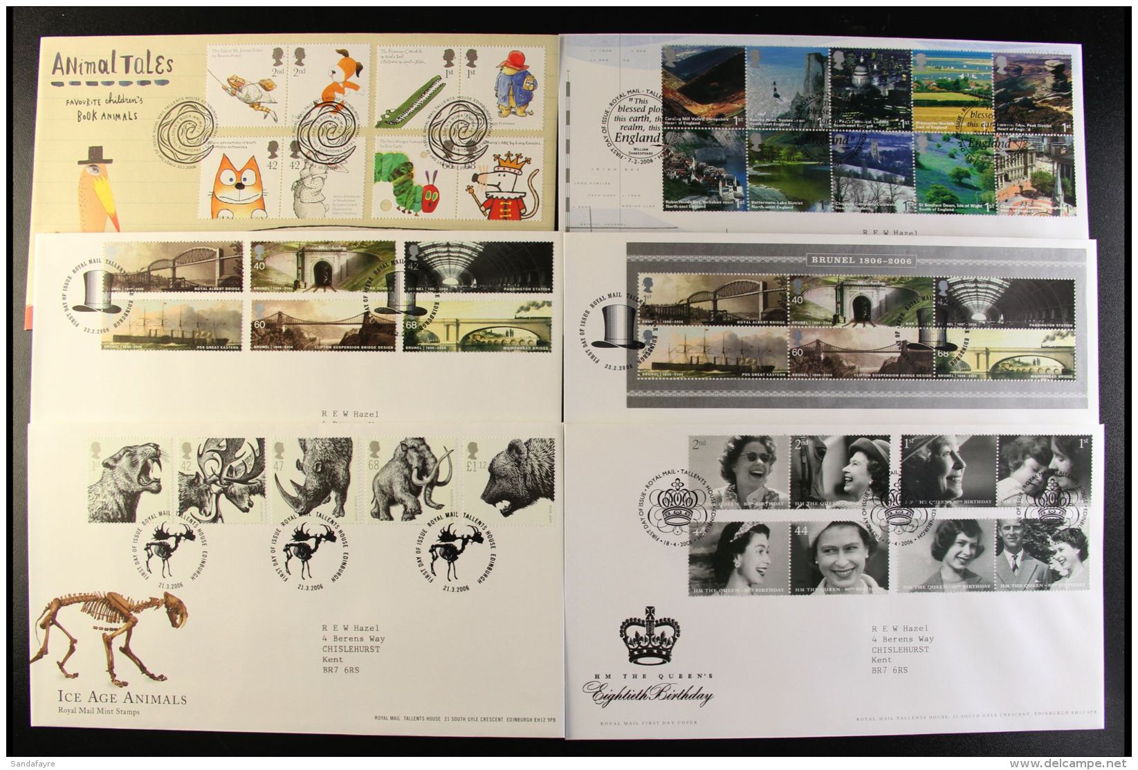 2006 COMPLETE YEAR SET Of Commemorative, Illustrated First Day Covers With Neatly Typed Addresses Inc... - FDC