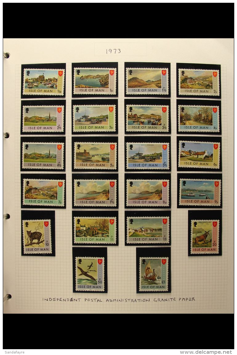 ISLE OF MAN 1958-93 EXTENSIVE NEVER HINGED MINT COLLECTION Neatly Presented In Mounts In An Album. An Apparently... - Altri & Non Classificati