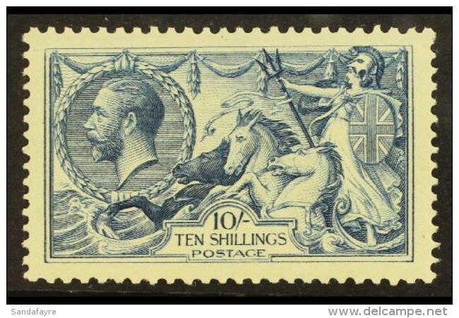 1918 10s Dull Grey Blue, Bradbury Seahorse, SG 417, Superb Well Centered Mint. For More Images, Please Visit... - Sin Clasificación