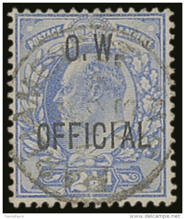 O.W. OFFICIAL 1902 2&frac12;d Ultramarine, SG O39, Very Fine Used With Pretty "Parliament Square" Cds. For More... - Unclassified