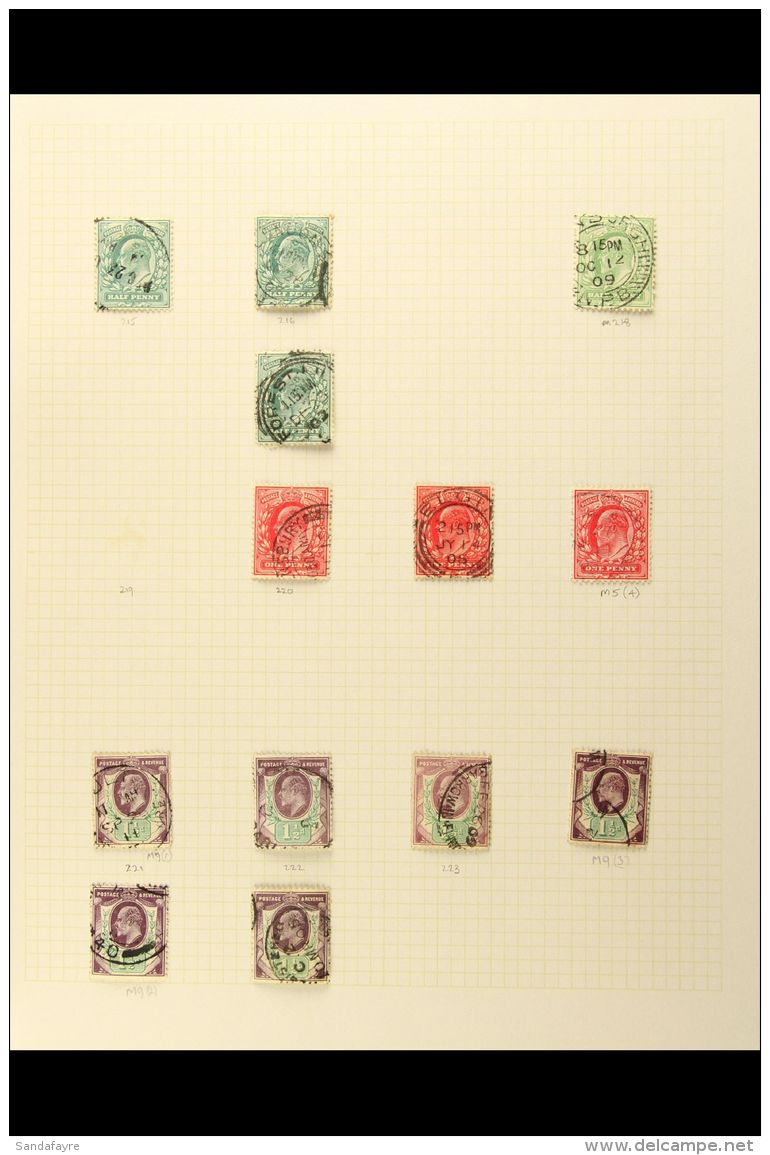 1902-10 VFU SEMI-SPECIALISED COLLECTION An Attractive Collection Of Cds Used KEVII Definitive, De La Rue Printed... - Non Classificati