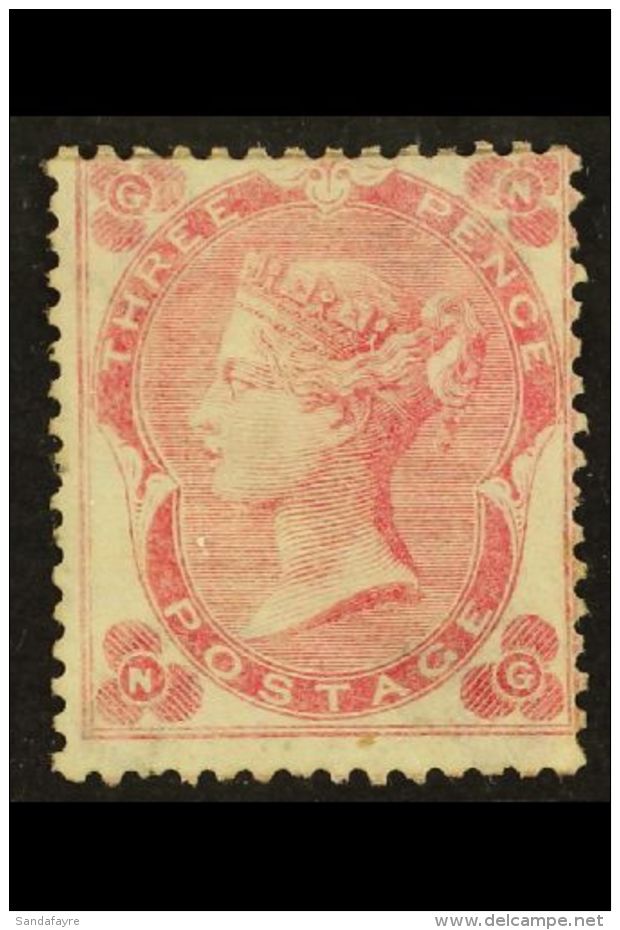 1862-64 3d Pale Carmine-rose, SG 77, Mint, Short Perf At Base And A Tiny Tone Spot On Gum. Cat &pound;2,700. For... - Altri & Non Classificati