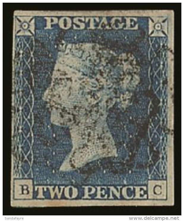 1840 2d Blue 'BC', SG 5, Fine Used With 4 Close To Good Margins &amp; Black MC Pmks. For More Images, Please Visit... - Otros & Sin Clasificación