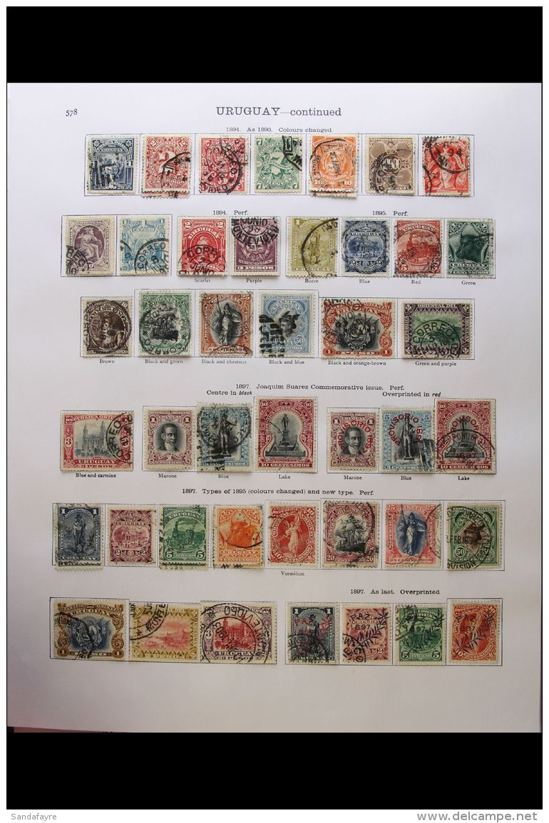 1860-1935 ALL DIFFERENT COLLECTION An Attractive Mint And Used Collection On Printed Album Pages With Strength In... - Uruguay