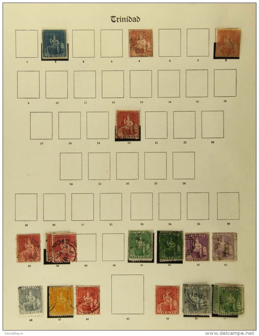 1851-1935 COLLECTION ON SG "IMPERIAL" LEAVES Mint And Used, Mainly Fine And Fresh. TRINIDAD From 1851-56 (1d) Blue... - Trindad & Tobago (...-1961)