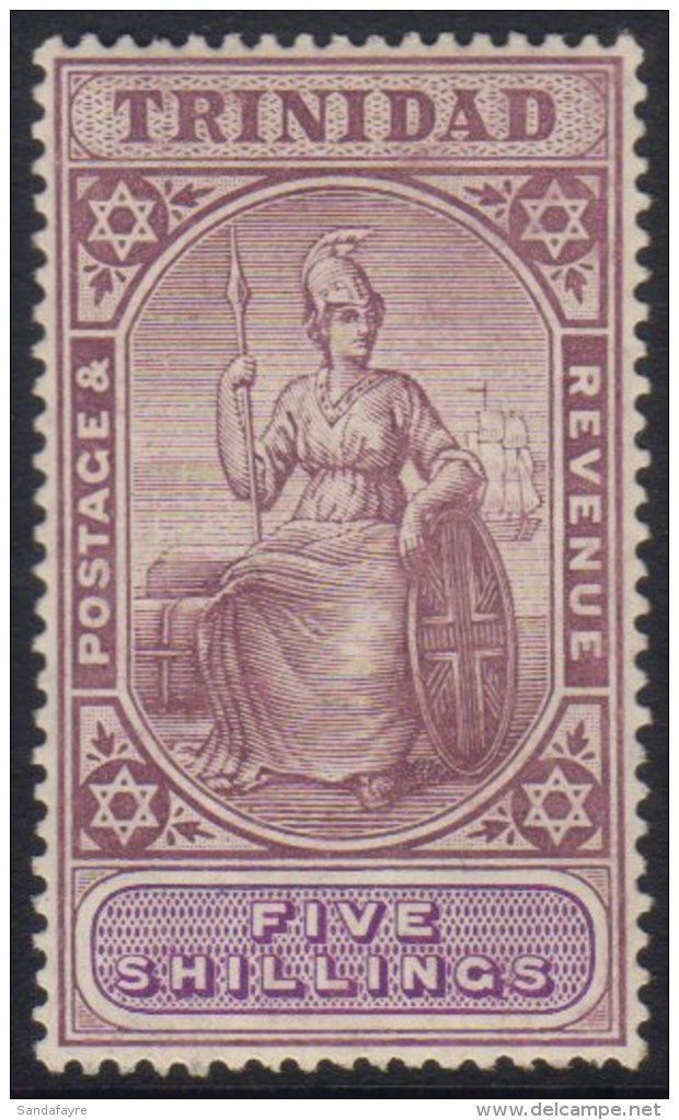 1904-07 5s Deep Purple And Mauve SG 144, Fine Mint.  For More Images, Please Visit... - Trindad & Tobago (...-1961)