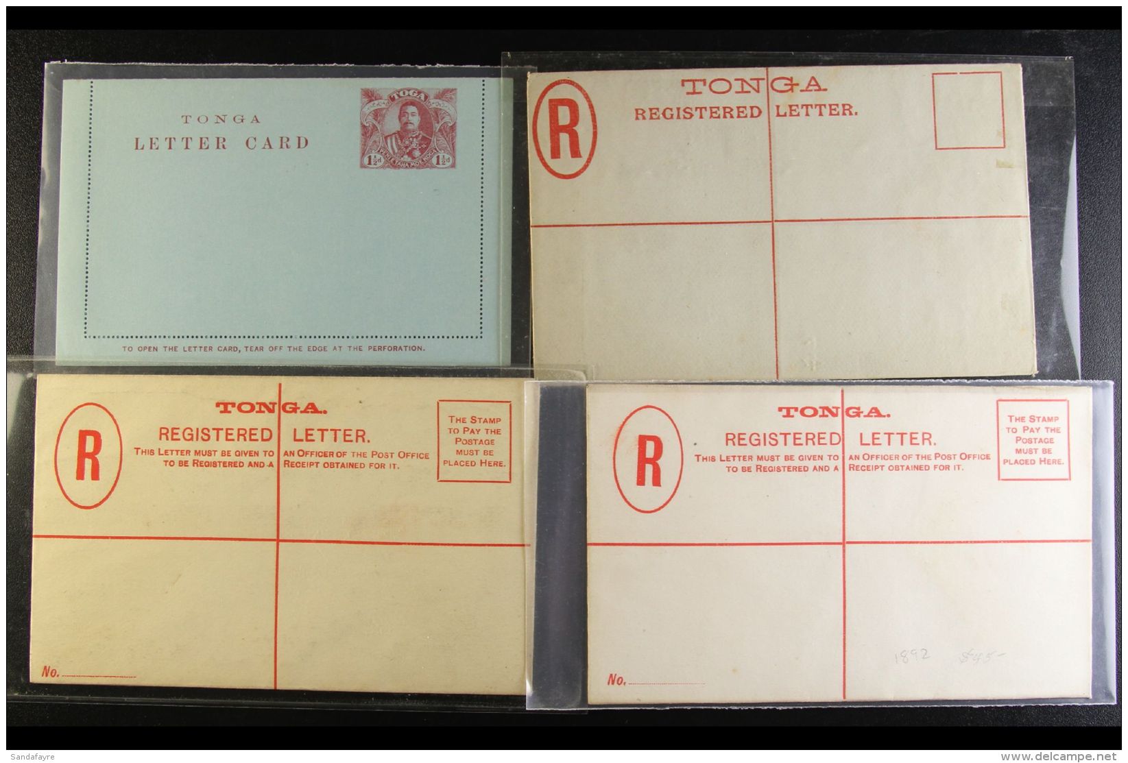 1891-1910 POSTAL STATIONERY Fine Unused Group Comprising 4d And 6d (2 Different) Registered Envelopes, Plus... - Tonga (...-1970)