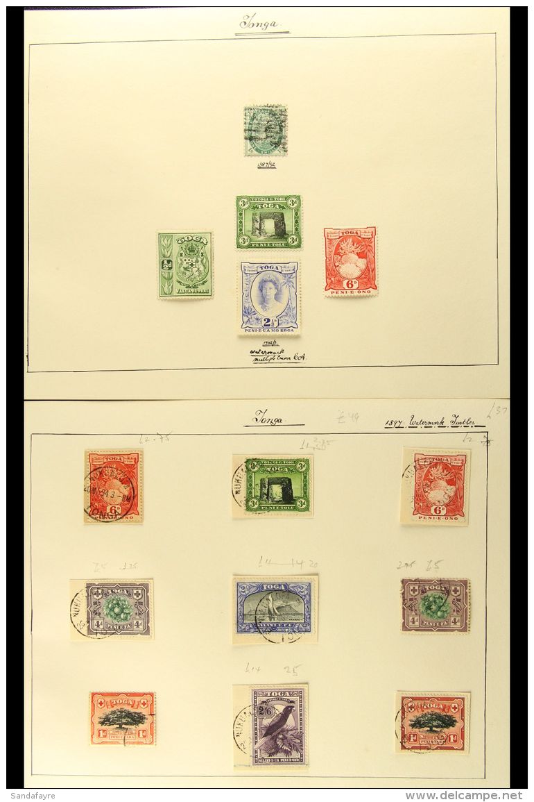 1887 - 1935 SUPERB COLLECTION Mint And Used With Many Very Fine Used On Piece Incl 1897 Pictorials To 2s 6d With... - Tonga (...-1970)