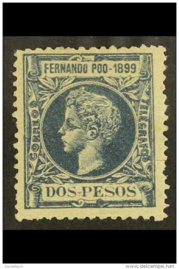 FERNANDO PO 1899 2p Indigo Top Value, SG 85, Mint, Tiny Cut At Right. For More Images, Please Visit... - Otros & Sin Clasificación
