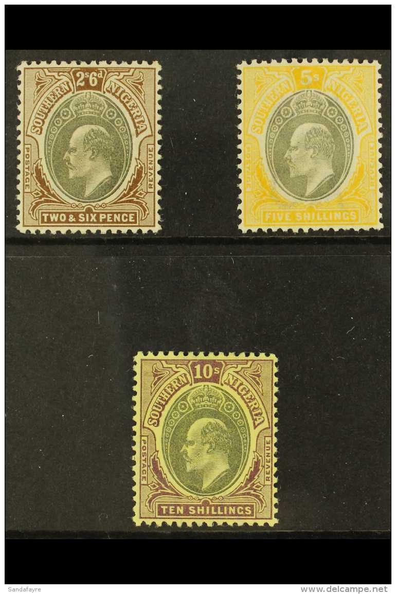 1903 - 04 Ed VII 2s 6d, 5s And 10s, SG 17/19, Very Fine And Fresh Mint. (3 Stamps) For More Images, Please Visit... - Nigeria (...-1960)