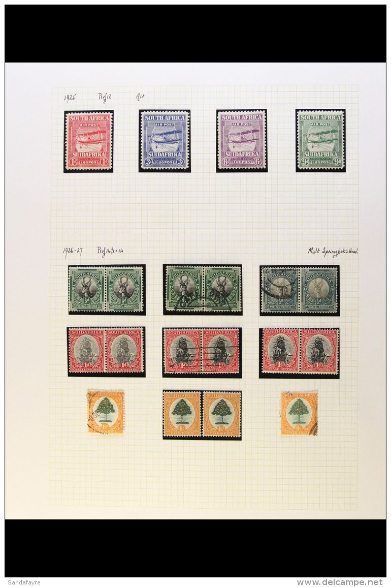 1910-1952 COLLECTION On Leaves, Mint Or Used, Inc 1925 Air Set Mint, 1927-30 To 10s Vert Pair Used, Plus 3d Horiz... - Ohne Zuordnung